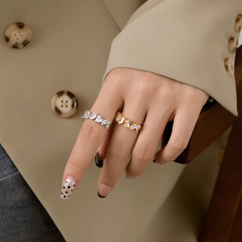 [Clover Schmuck]Zarter Mehrfachschliff-Ring