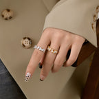 [Clover Schmuck]Zarter Mehrfachschliff-Ring