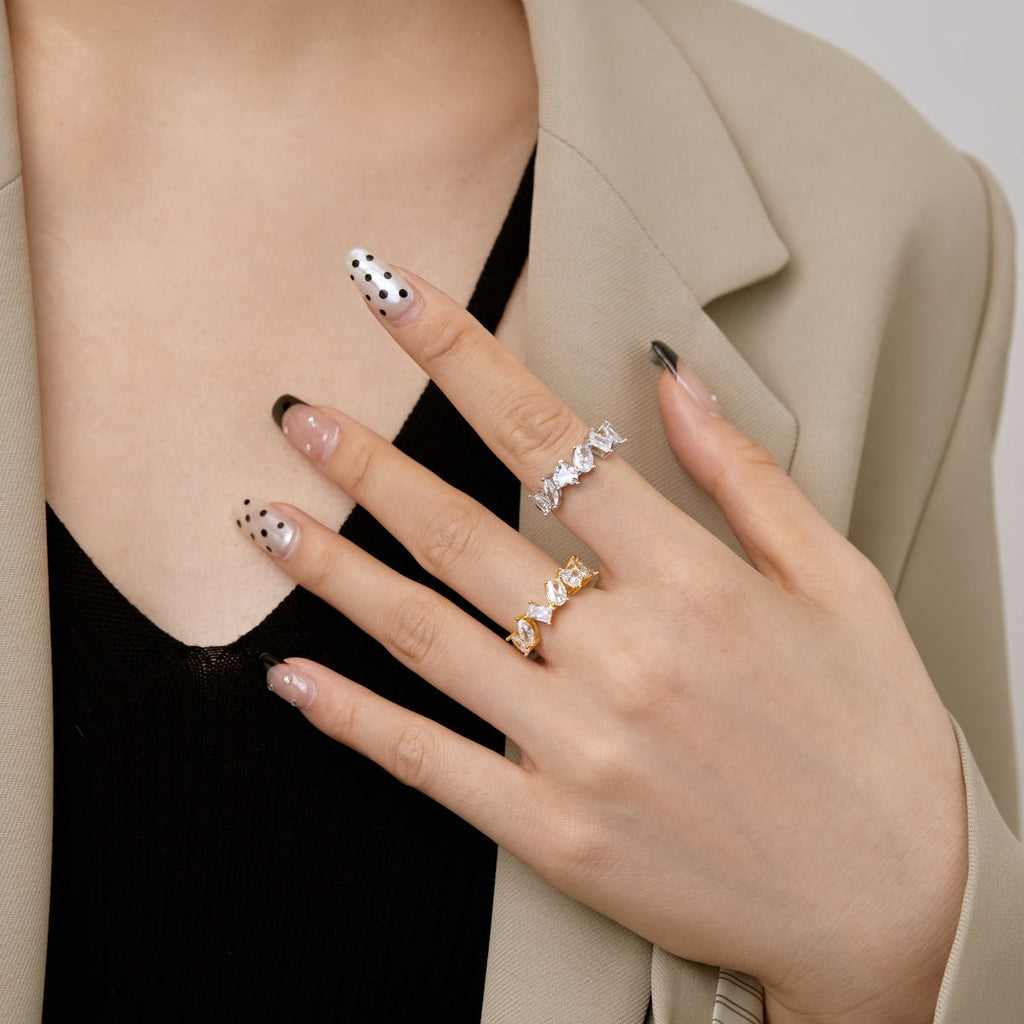 [Clover Schmuck]Zarter Mehrfachschliff-Ring
