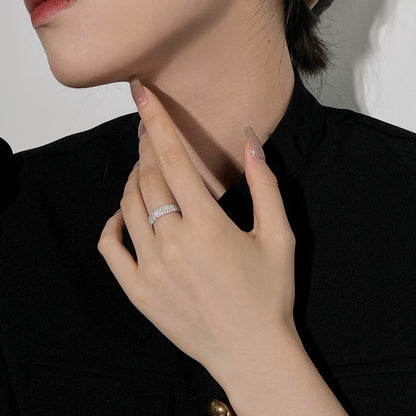 [Clover Jewelery]Dainty Round Cut Tennis Ring
