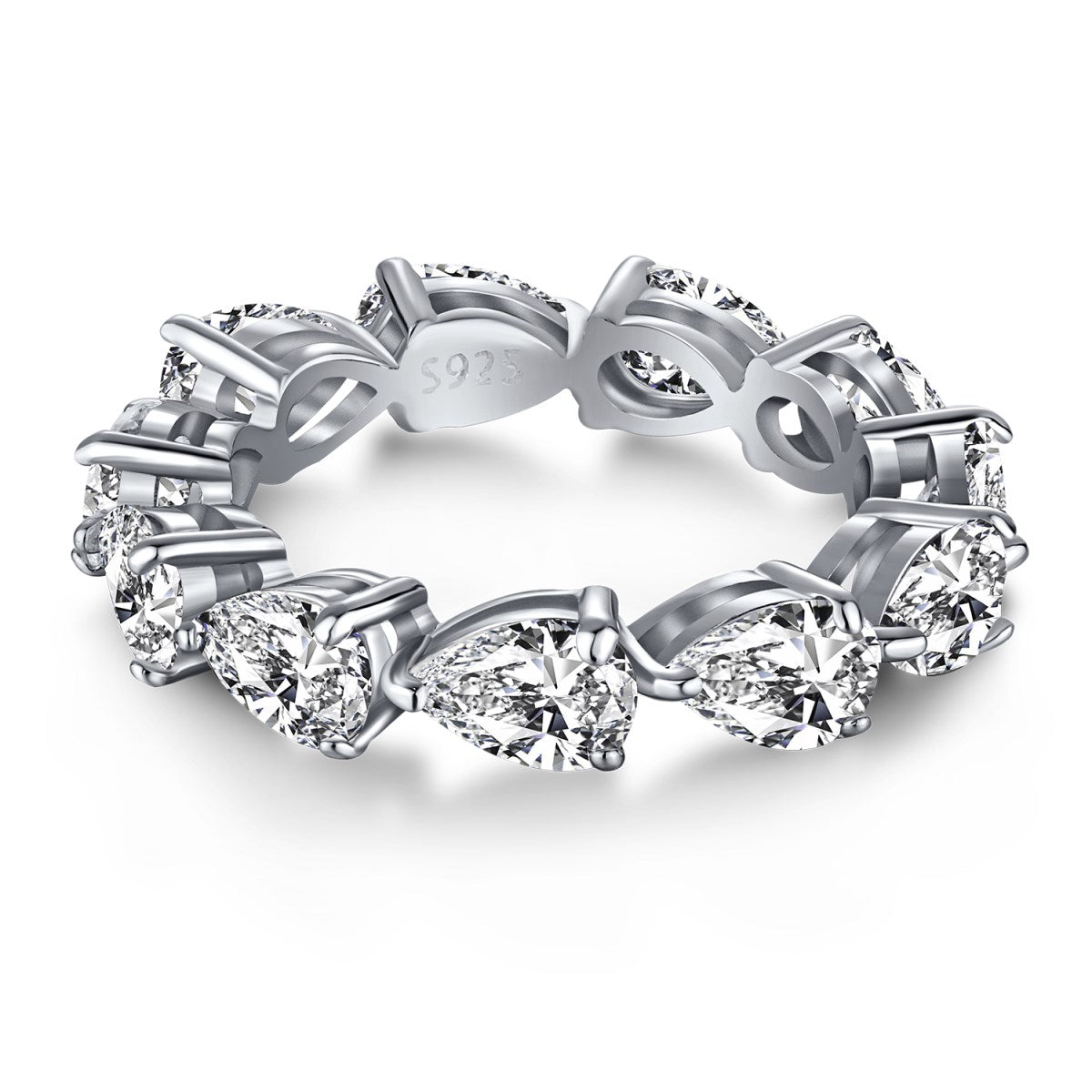 [Clover Jewelery]Exquisite Pear Cut Tennis Ring