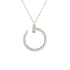 [Clover Jewelry]JUSTE NECKLACE SILVER DIAMONDS