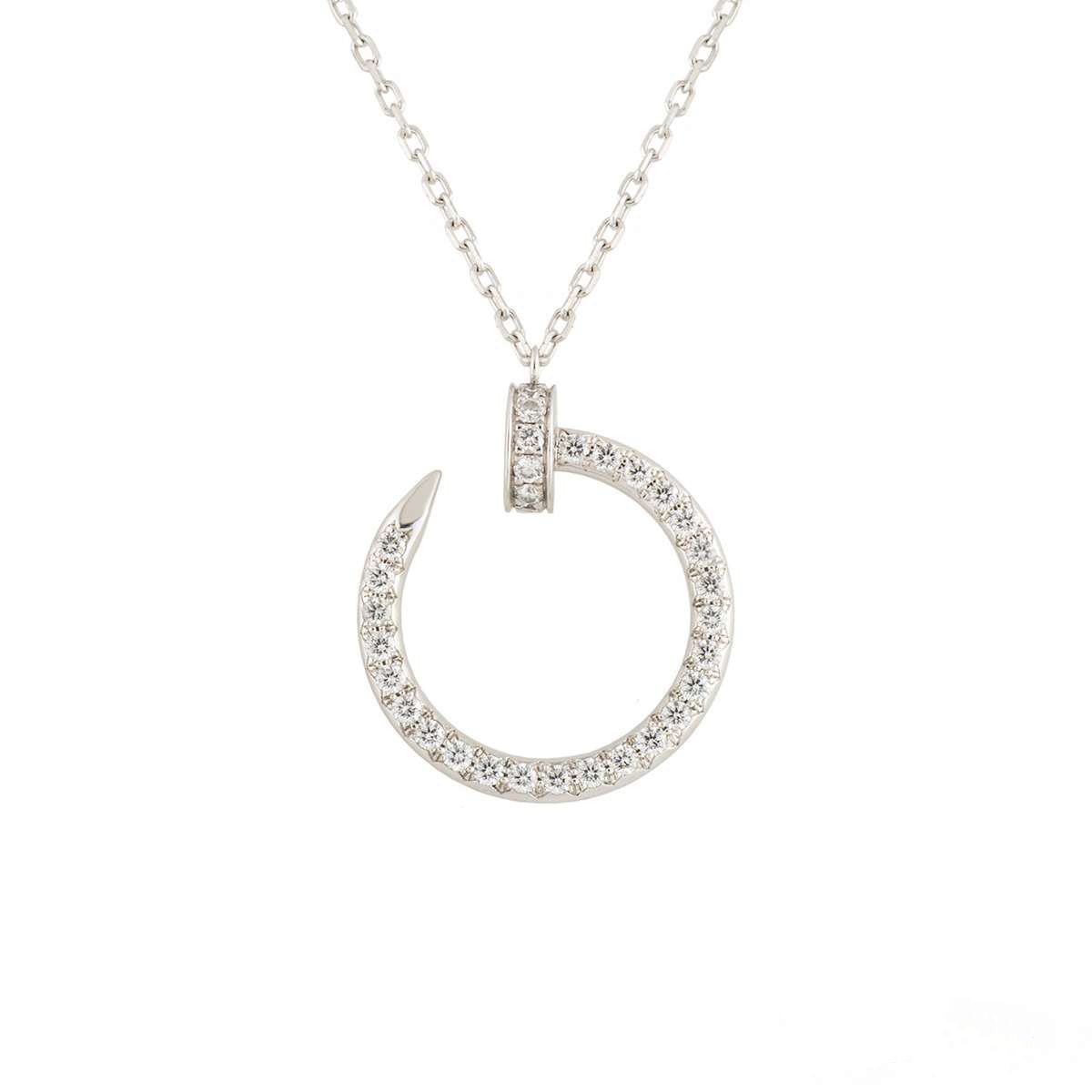 [Clover Jewelry]JUSTE NECKLACE SILVER DIAMONDS