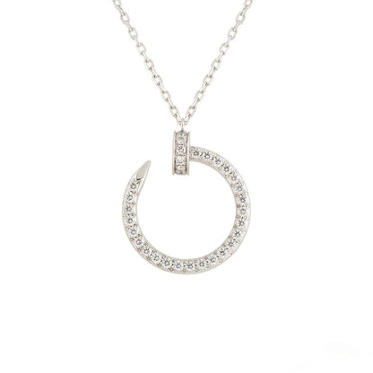 [Clover Jewelery]JUSTE NECKLACE SILVER DIAMONDS