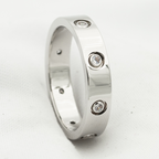 [クローバージュエリー] LOVE リング 3.6MM 8 ダイヤモンド