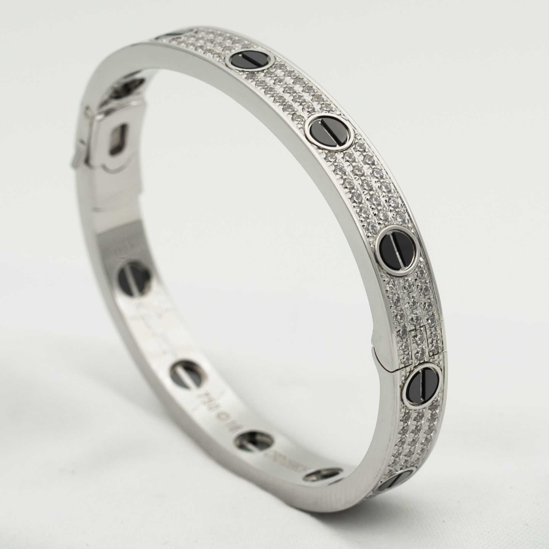 [Clover Jewelry]LIEBESARMBAND 6.1MM DIAMANTBESETZTE KERAMIK