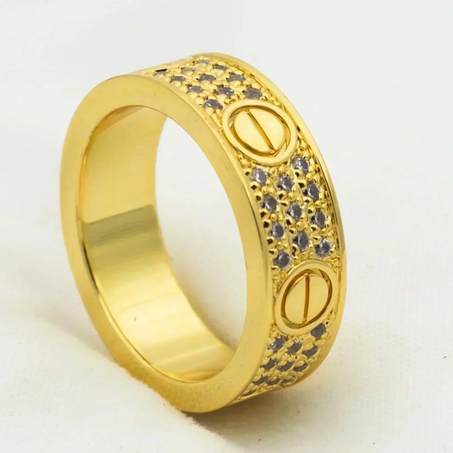 [Clover Jewelery]LOVE RING 5.5MM DIAMONDS PAVED