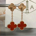 [Clover Schmuck]CLOVER 2 MOTIV LASER CARNELIAN OHRRINGE