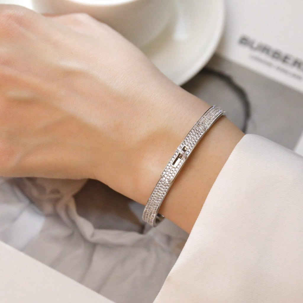 [Clover Jewelry]KELLY BRACELET DIAMOND PAVED