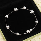 [Clover Jewelry]FRIVOLE SILBERN 9 BLUMEN HALSKETTE