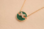 [Clover Jewelry]JEUX DE ROSE GOLD DIAMOND NECKLACE