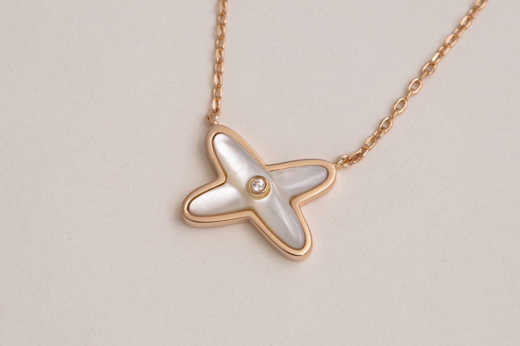 [Clover Jewelry]JEUX DE NECKLACE 1 DIAMOND
