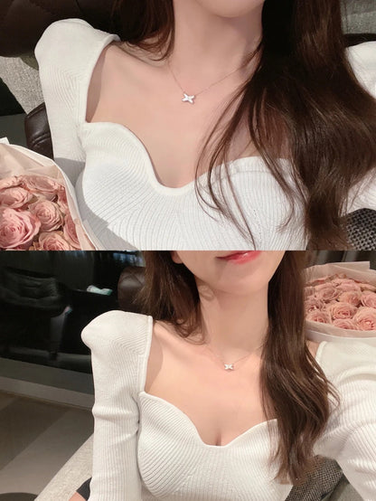 [Clover Jewelery]JEUX DE NECKLACE 1 DIAMOND