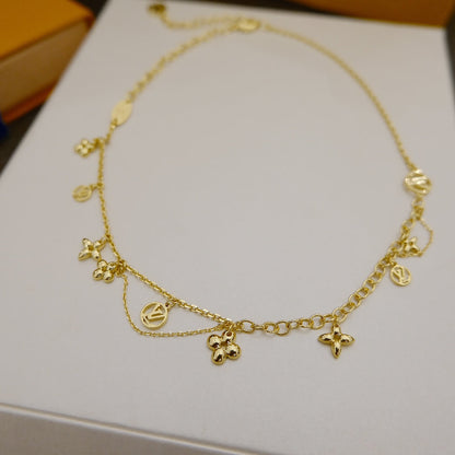 [Clover Jewelery]BLOOMING SUPPLE NECKLACE BRASS