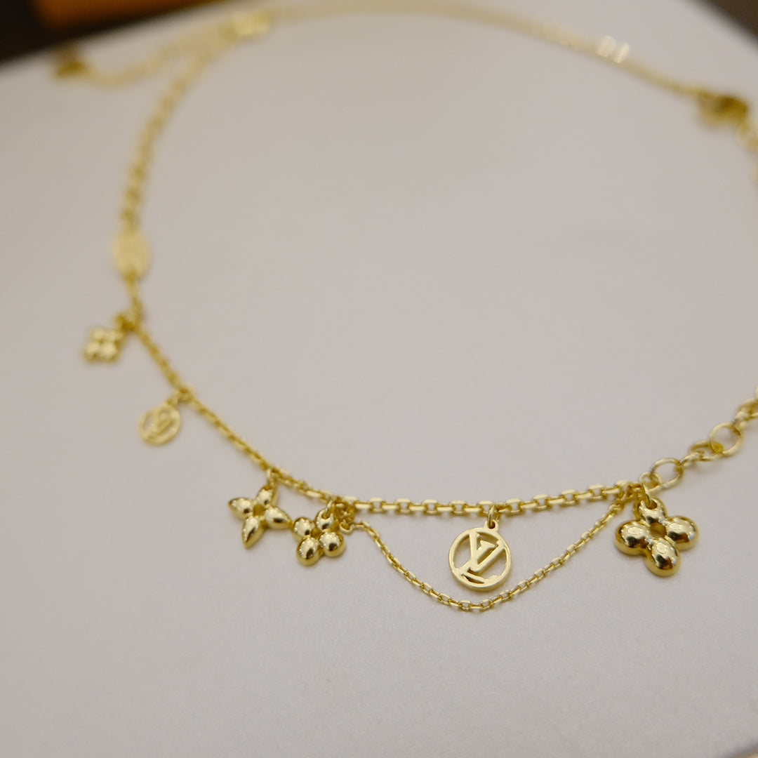 [Clover Jewelery]BLOOMING SUPPLE NECKLACE BRASS