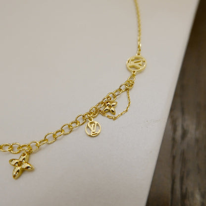 [Clover Jewelery]BLOOMING SUPPLE NECKLACE BRASS