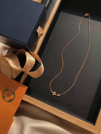 [Clover Jewelery]BLOSSOM PENDANT PINK GOLD AND DIAMOND