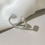 [Clover Jewelry]MY TWIN TOI & MOI SILVER DIAMOND RING