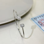 [Clover Jewelry]JONC FLEX MY TWIN TOI & MOI SILVER DIAMOND BRACELET