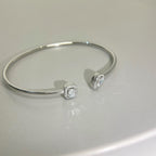 [Clover Jewelry]JONC FLEX MY TWIN TOI & MOI SILVER DIAMOND BRACELET