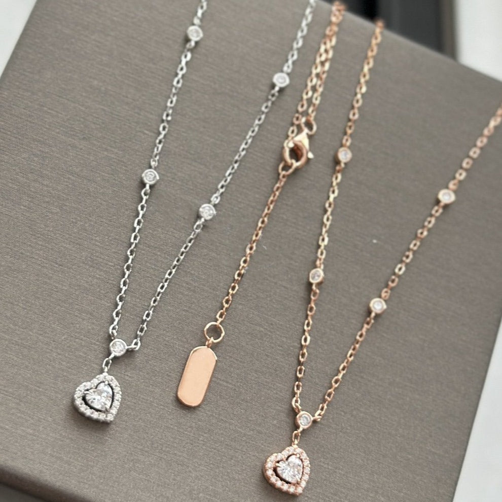 [Clover Jewelry]JOY HEART DIAMOND NECKLACE