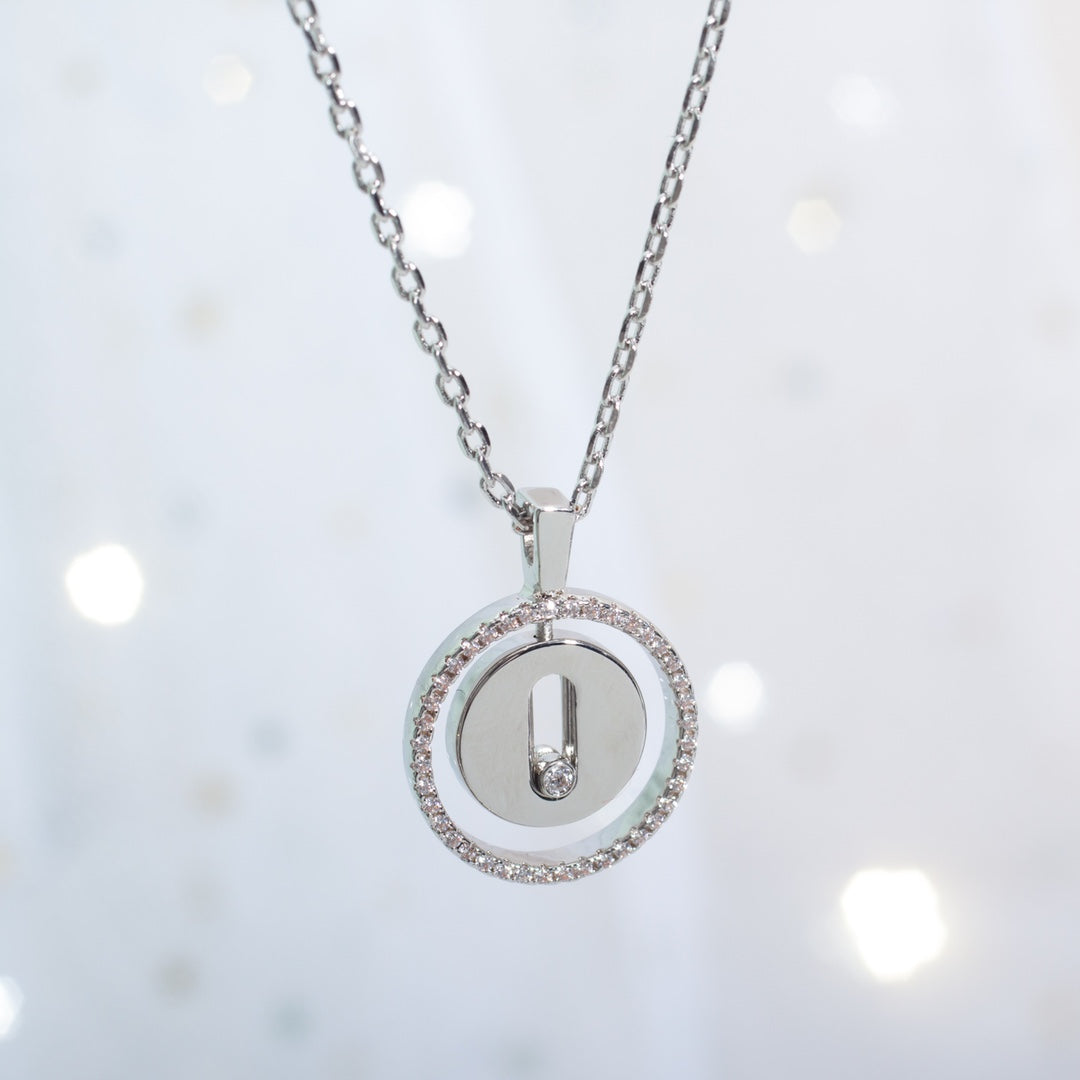 [Clover Jewelry]LUCKY MOVE PM NECKLACE SILVER DIAMOND