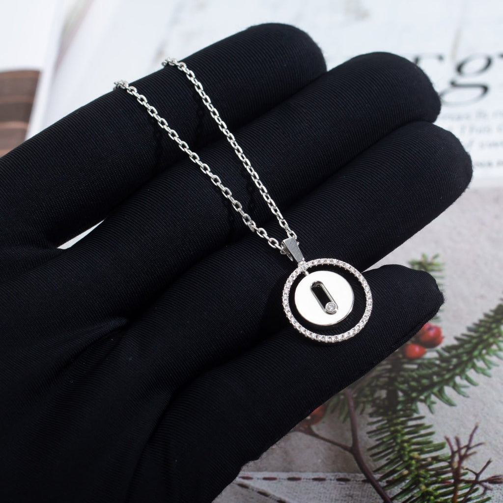[Clover Jewelry]LUCKY MOVE PM NECKLACE SILVER DIAMOND