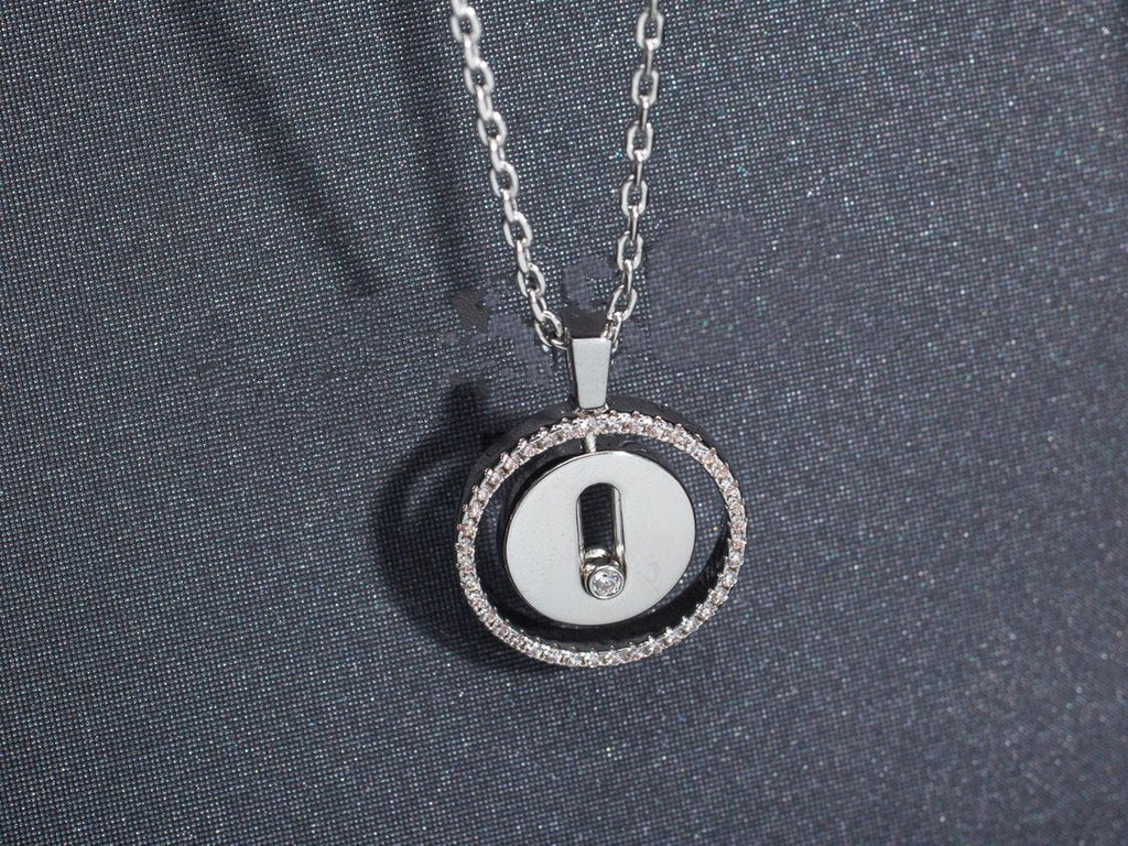 [Clover Jewelry]LUCKY MOVE PM NECKLACE SILVER DIAMOND