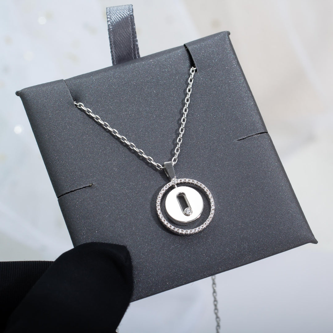 [Clover Jewelry]LUCKY MOVE PM NECKLACE SILVER DIAMOND