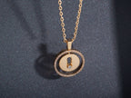 [Clover Jewelry]LUCKY MOVE PM NECKLACE PINK GOLD DIAMOND