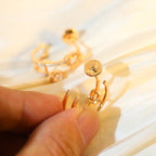[Clover Jewelry]CREOLES MY TWIN 2 RANGS SILVER DIAMOND EARRINGS