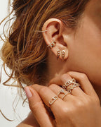 [Clover Jewelry]CREOLES MOVE UNO MINI 1 DIAMOND EARRINGS
