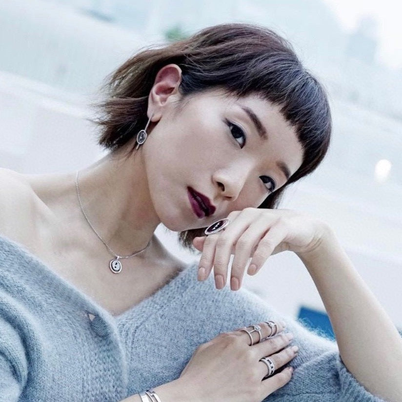 [Clover Jewelry]LUCKY MOVE ARROW PINK GOLD DIAMOND EARRINGS