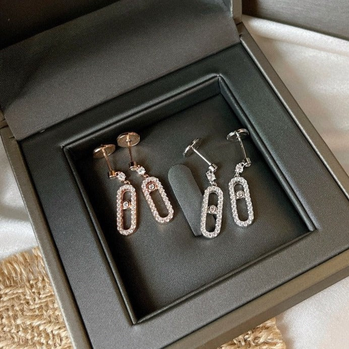 [Clover Jewelry]DORMEUSES MOVE UNO DIAMOND EARRINGS