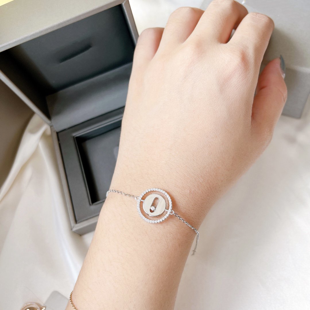[Clover Jewelry]LUCKY MOVE PAVED DIAMOND BRACELET