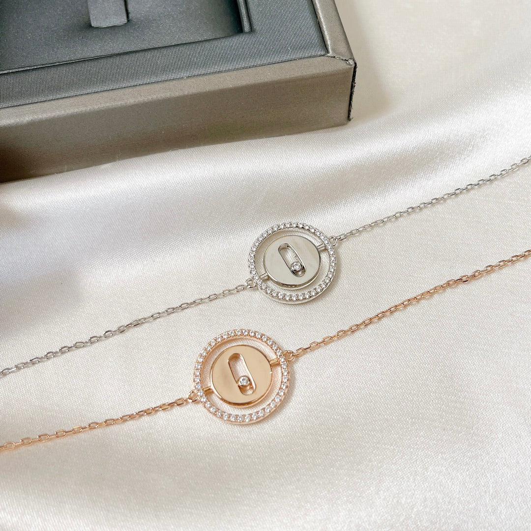 [Clover Jewelry]LUCKY MOVE PAVED DIAMOND BRACELET