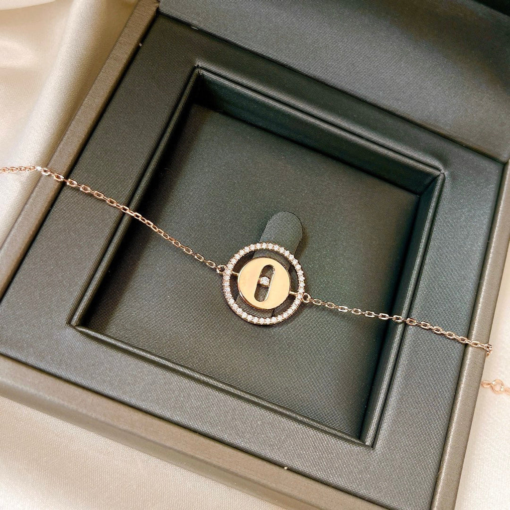 [Clover Jewelry]LUCKY MOVE PAVED DIAMOND BRACELET
