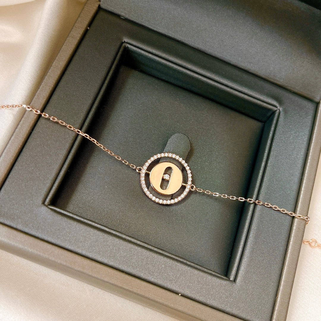 [Clover Jewelry]LUCKY MOVE PAVED DIAMOND BRACELET