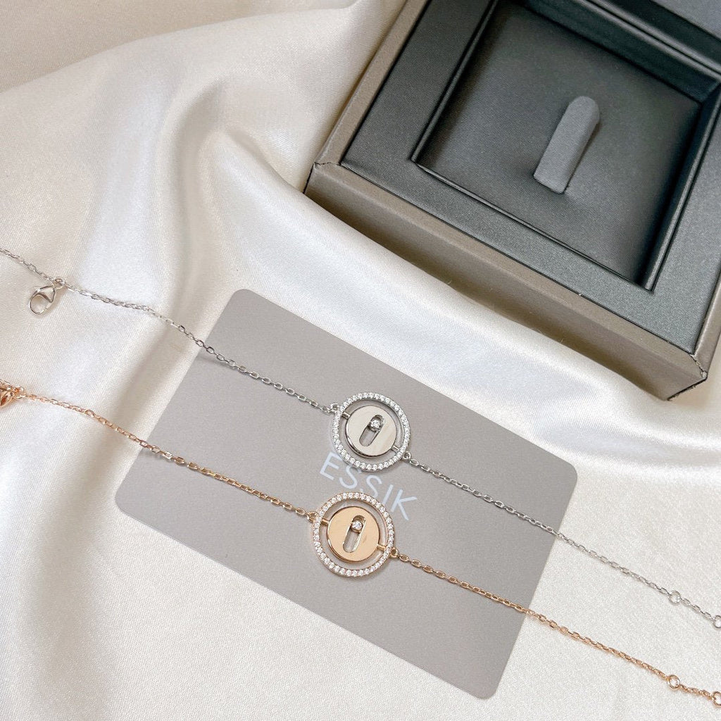 [Clover Jewelry]LUCKY MOVE PAVED DIAMOND BRACELET