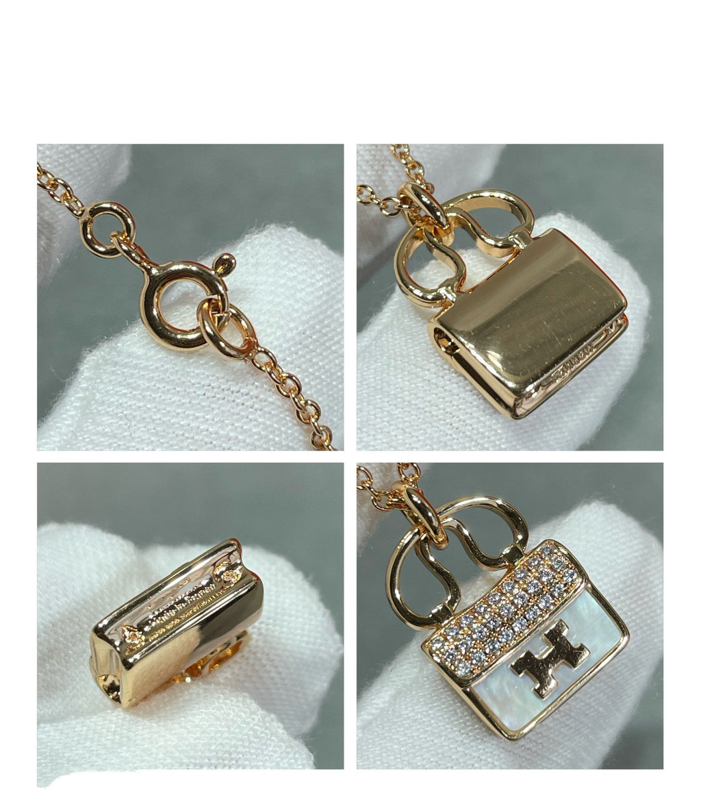 [Clover Schmuck]H CIRCE MOISSANIT ANHÄNGERKETTE GOLD