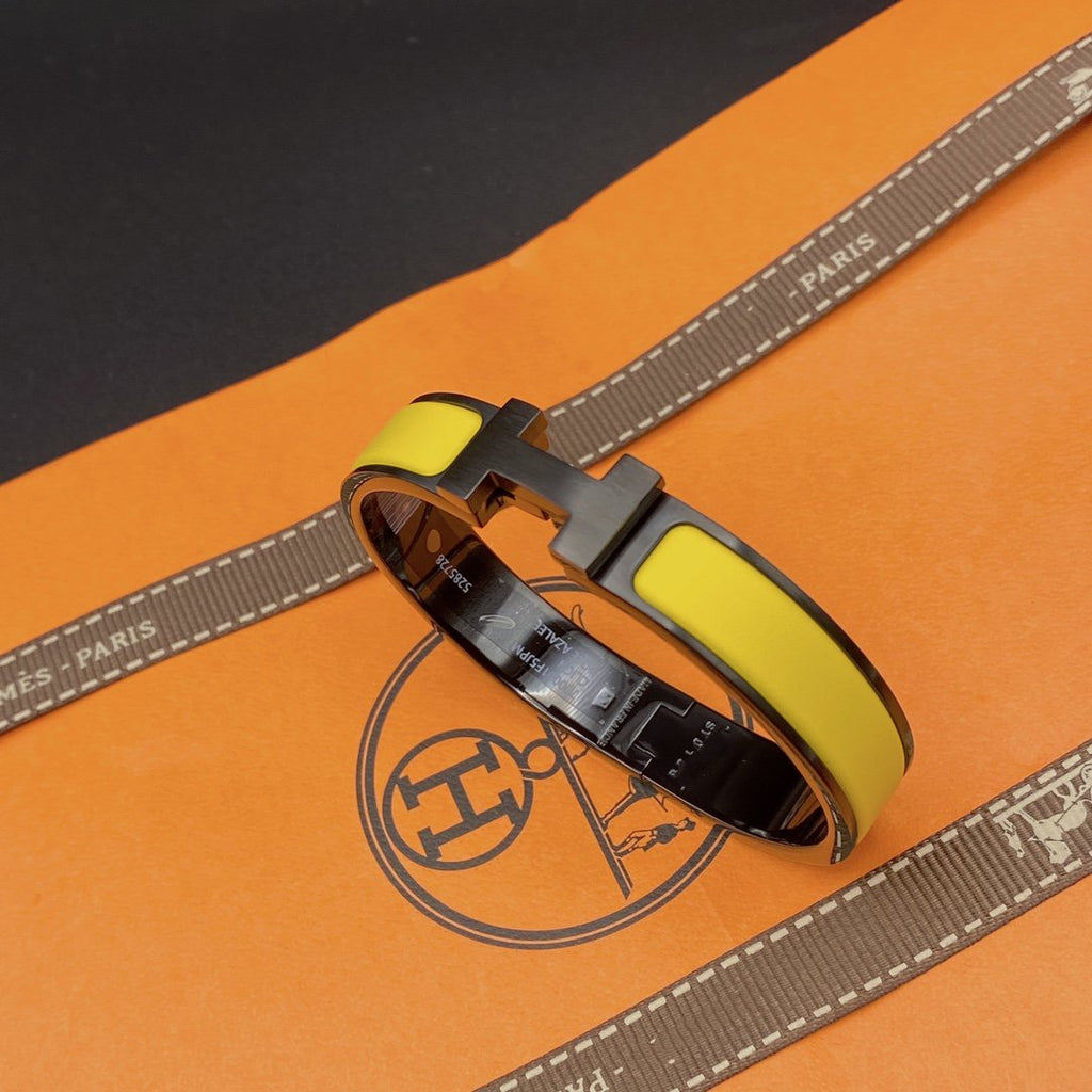[Clover Jewelry]CLIC HM SO BLACK YELLOW BRACELET