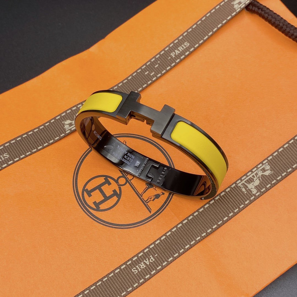 [Clover Jewelry]CLIC HM SO BLACK YELLOW BRACELET