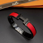 [Clover Jewelry]クリックH M SO ブラックレッドブレスレット