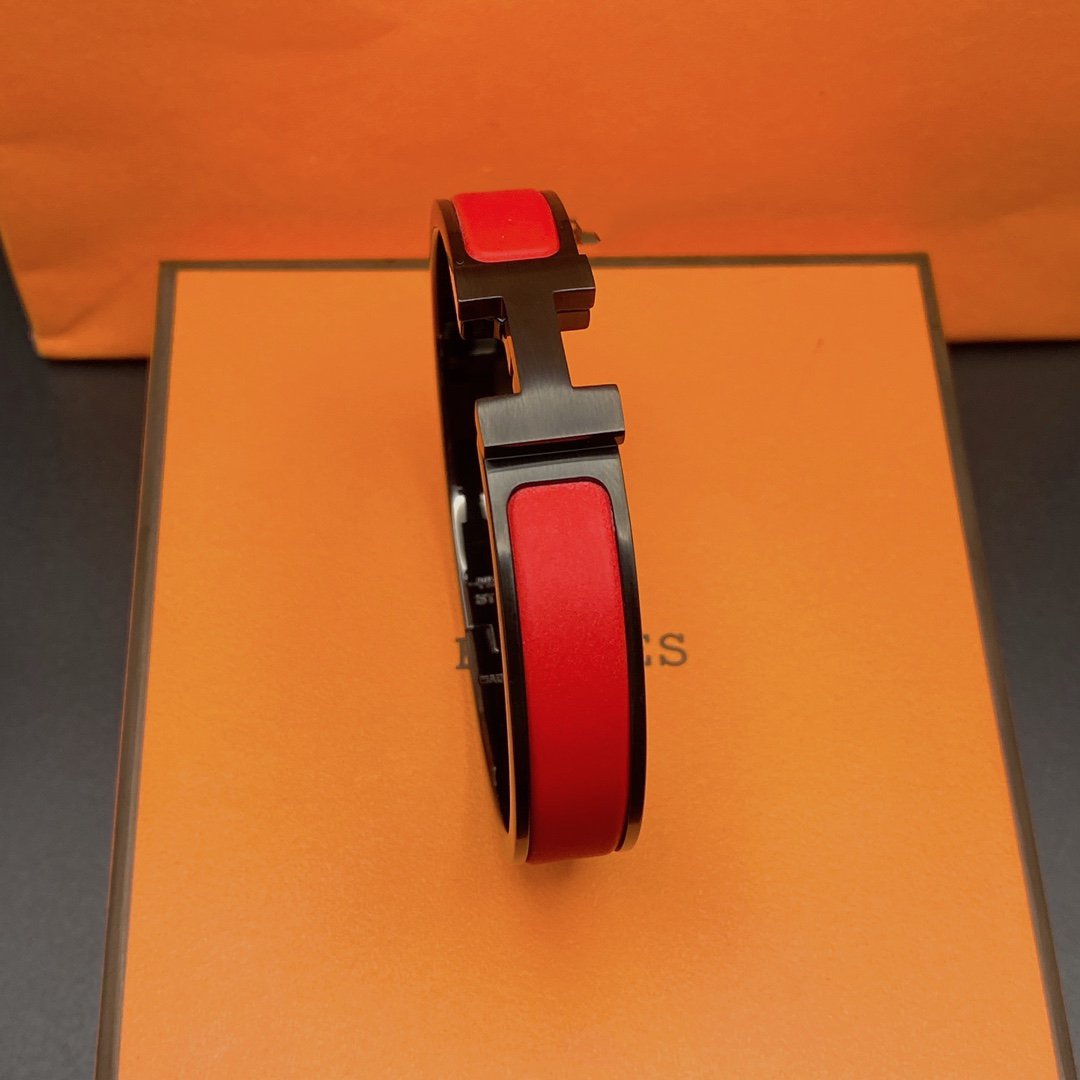 [Clover Jewelry]クリックH M SO ブラックレッドブレスレット