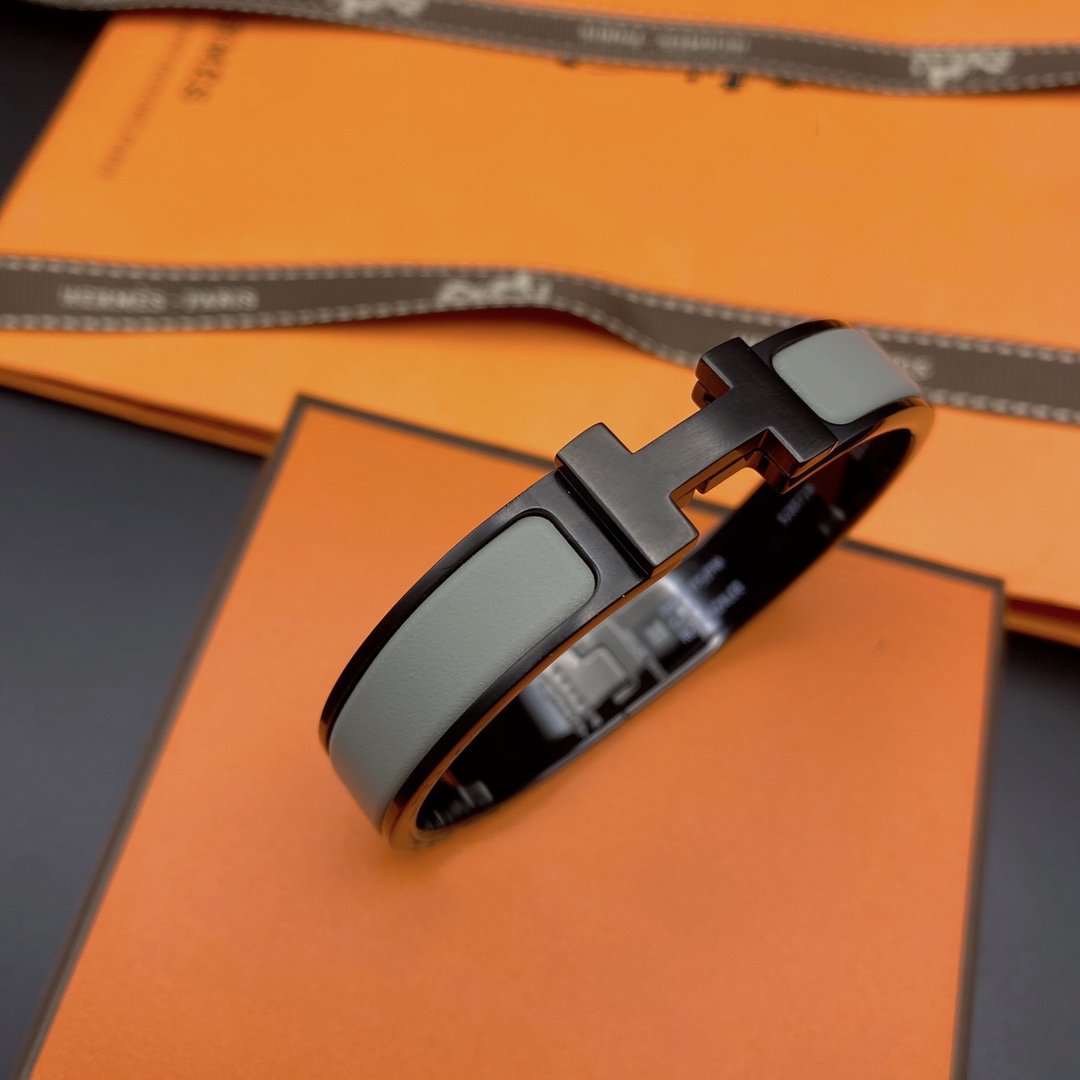 [Clover Jewelry]CLIC HM SO BLACK GREY BRACELET