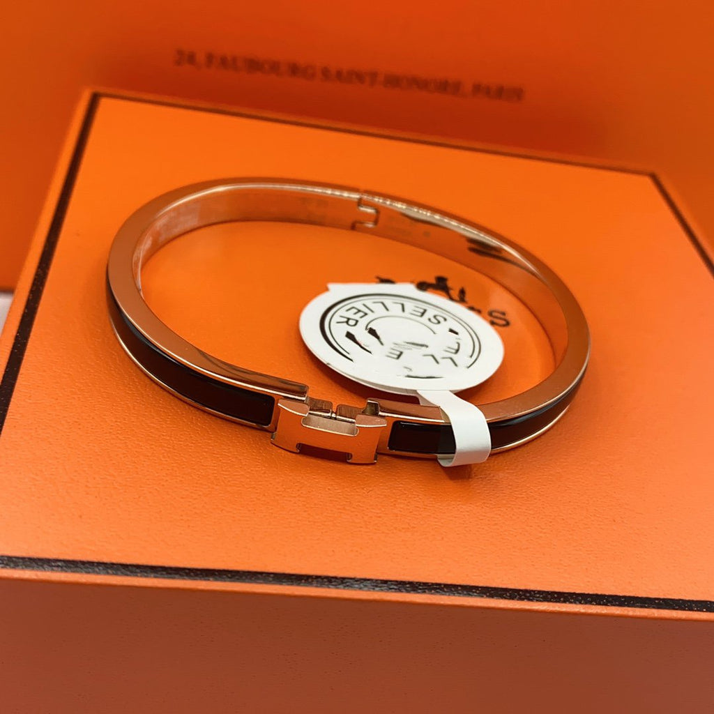 [Clover Jewelry]CLASSIC HM CLIC BLACK 8MM EMAIL ARMBAND