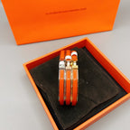 [クローバージュエリー]クラシック HM クリックレッド エナメルブレスレット 8MM