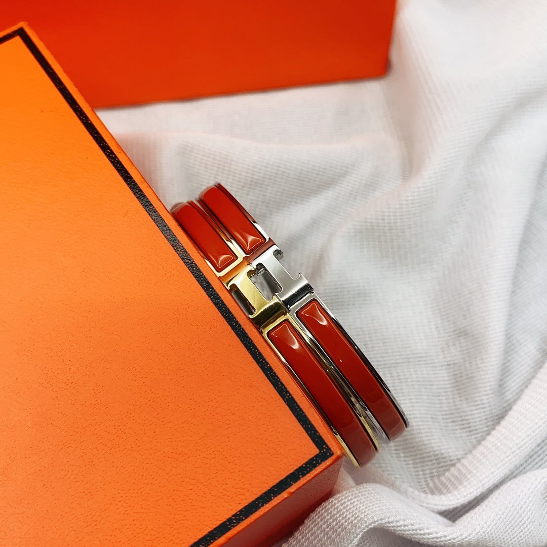 [Clover Jewelery]CLASSIC HM CLIC RED 8MM ENAMEL BRACELET