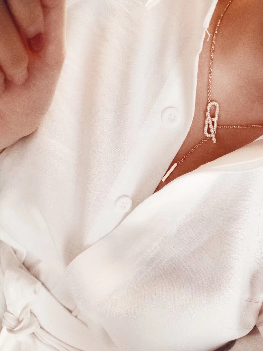 [Clover Jewelery]HM FIRE PIG NOSE NECKLACE TRENDY STREET