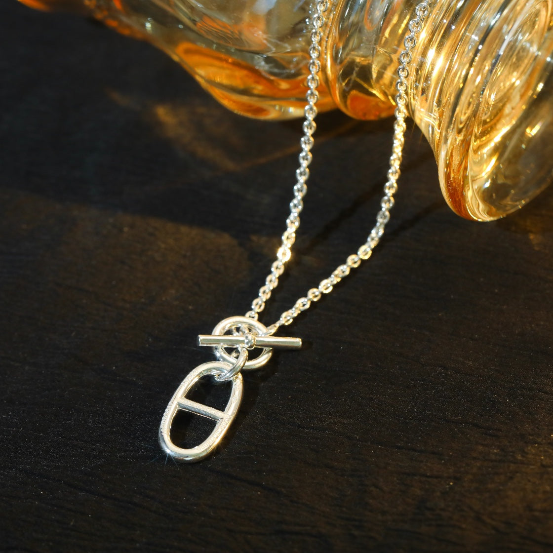 [Clover Jewelery]HM CHAINE D'ANCRE PENDANT NECKLACE STERLING SILVER